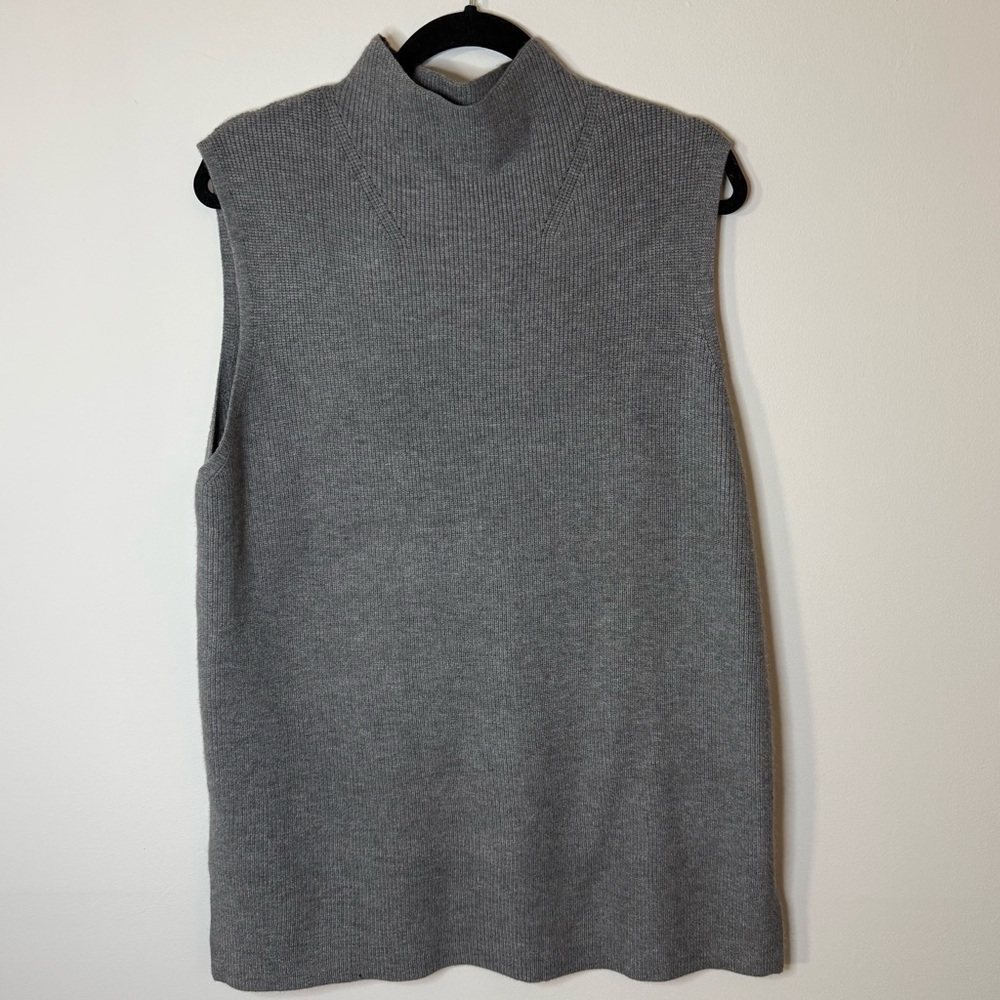 NWOT A New Day Gray Sleeveless Mock Neck Sweater Vest XXL